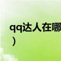 qq达人在哪里看天数记录（qq达人在哪里看）