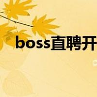 boss直聘开场语（boss直聘开场白聊啥）