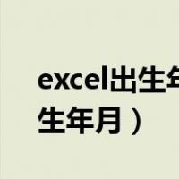 excel出生年月为什么自己就变了（excel出生年月）