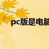 pc版是电脑版吗?（pc版本是什么意思）