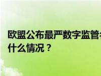 欧盟公布最严数字监管名单，涉及中国大型高科技公司 这是什么情况？