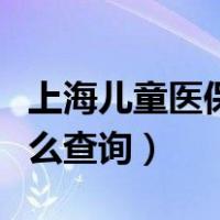 上海儿童医保卡号怎么查询（儿童医保卡号怎么查询）