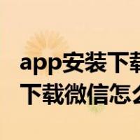 app安装下载微信怎么办安装不了（app安装下载微信怎么办）