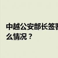 中越公安部长签署中越打击跨境赌博合作谅解备忘录 这是什么情况？