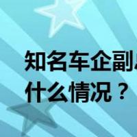 知名车企副总裁、原副总裁同时被查！ 这是什么情况？