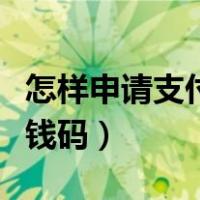 怎样申请支付宝收钱码呢（怎样申请支付宝收钱码）