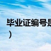 毕业证编号是什么开头的（毕业证编号是什么）