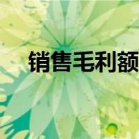 销售毛利额计算公式（毛利额计算公式）