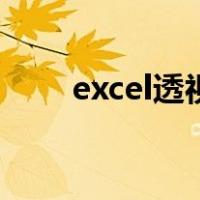 excel透视图的作用（excel透视图）