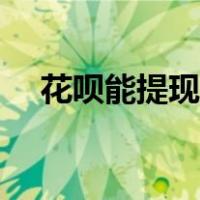 花呗能提现到银行卡吗（花呗能提现吗）