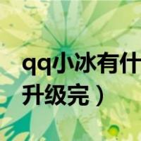 qq小冰有什么隐藏的功能（qq小冰什么时候升级完）