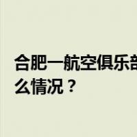 合肥一航空俱乐部飞机坠落，机上有乘客？各方回应 这是什么情况？