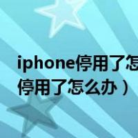 iphone停用了怎么办最简单的方法不用电脑打开（iphone停用了怎么办）