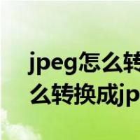 jpeg怎么转换成jpg格式苹果手机（jpeg怎么转换成jpg格式）