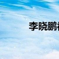 李晓鹏被逮捕！ 这是什么情况？