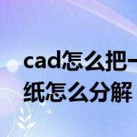 cad怎么把一整张图的图形分解（cad整块图纸怎么分解）