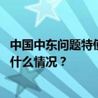 中国中东问题特使同巴勒斯坦外交部第一副部长通电话 这是什么情况？