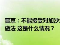 普京：不能接受对加沙地带实施类似“列宁格勒大围困 ”的做法 这是什么情况？