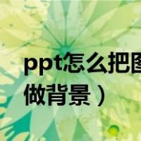 ppt怎么把图片做背景颜色（ppt怎么把图片做背景）