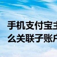 手机支付宝主账号怎么关联子账号（支付宝怎么关联子账户）