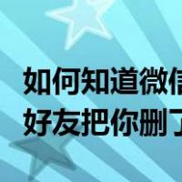 如何知道微信好友把你删除了（怎样知道微信好友把你删了）