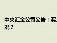 中央汇金公司公告：买入交易型开放式指数基金 这是什么情况？