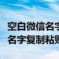 空白微信名字复制粘贴苹果怎么弄（空白微信名字复制粘贴）