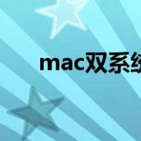 mac双系统有什么缺点（mac双系统）