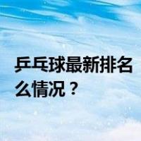 乒乓球最新排名！樊振东、孙颖莎分别排名世界第一 这是什么情况？