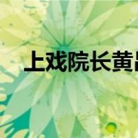 上戏院长黄昌勇当选新职 这是什么情况？