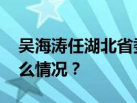 吴海涛任湖北省委常委、省委秘书长 这是什么情况？