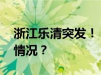 浙江乐清突发！“现场浓烟滚滚” 这是什么情况？