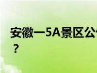 安徽一5A景区公告：暂停开放 这是什么情况？