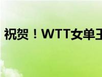 祝贺！WTT女单王艺迪夺冠 这是什么情况？