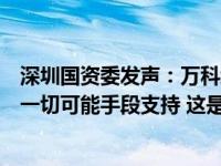 深圳国资委发声：万科经营具备足够的安全性，必要时通过一切可能手段支持 这是什么情况？