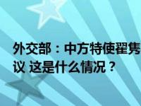 外交部：中方特使翟隽将出席支援加沙平民国际人道主义会议 这是什么情况？