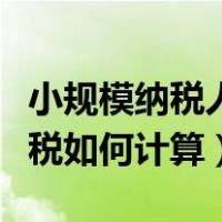 小规模纳税人企业所得税如何计算（企业所得税如何计算）