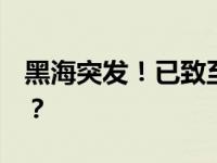 黑海突发！已致至少11人失踪 这是什么情况？