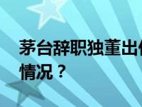 茅台辞职独董出任北大党委副书记 这是什么情况？