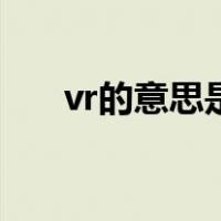 vr的意思是什么（vr是什么意思通俗）