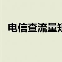 电信查流量短信是什么（电信查流量短信）