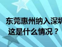 东莞惠州纳入深圳都市圈！广东重磅规划发布 这是什么情况？