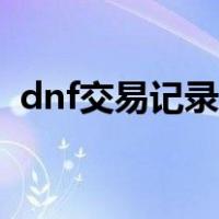 dnf交易记录查询系统（dnf消费记录查询）