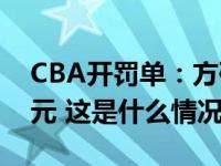 CBA开罚单：方硕停赛1场，张云松罚款2万元 这是什么情况？