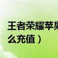 王者荣耀苹果怎么充值安卓（王者荣耀苹果怎么充值）