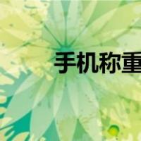 手机称重app下载（手机称重app）