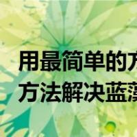 用最简单的方法解决蓝藻的问题（用最简单的方法解决蓝藻）