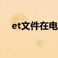 et文件在电脑上打不开怎么办（et文件）