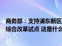 商务部：支持浦东新区对接高标准国际经贸规则，持续深化综合改革试点 这是什么情况？