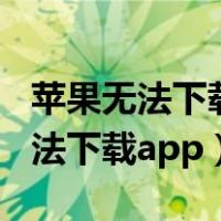 苹果无法下载app提示验证付款方式（苹果无法下载app）